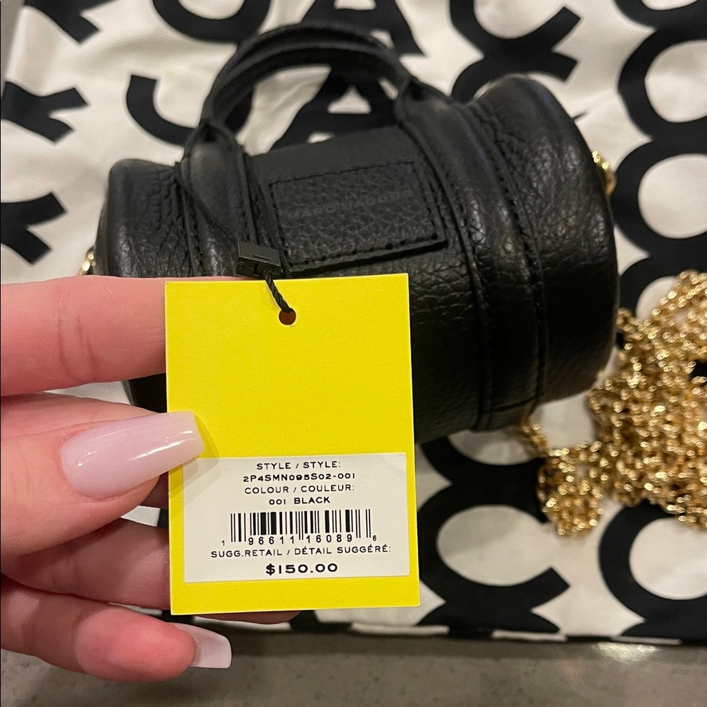Marc Jacobs Black Mini Bag with Gold Chain - Picture 2 of 3